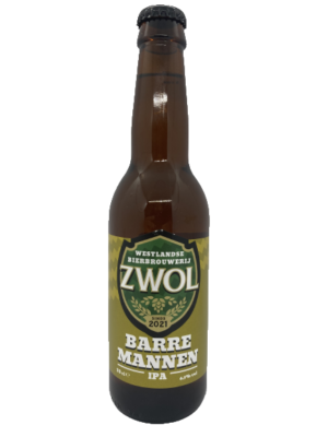 Speciaalbier Barre Mannen van Westlandse Bierbrouwerij ZWOL IPA bier