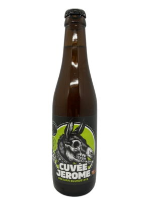 Speciaalbier Cuvée Jerome van Brouwerij De Meester. Belgisch blond bier van 7.5%. Bierprofiel: fris, fruitig, citrus, klein bittertje en een doordrinker. Biermunitie, speciaalbier, Hoogkarspel.